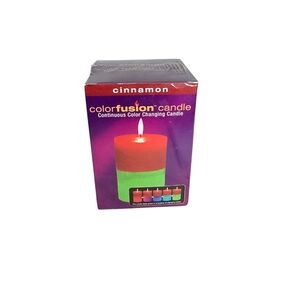 Colorfusion Candle Cinnamon Scented Continuous Color Changing Candle New